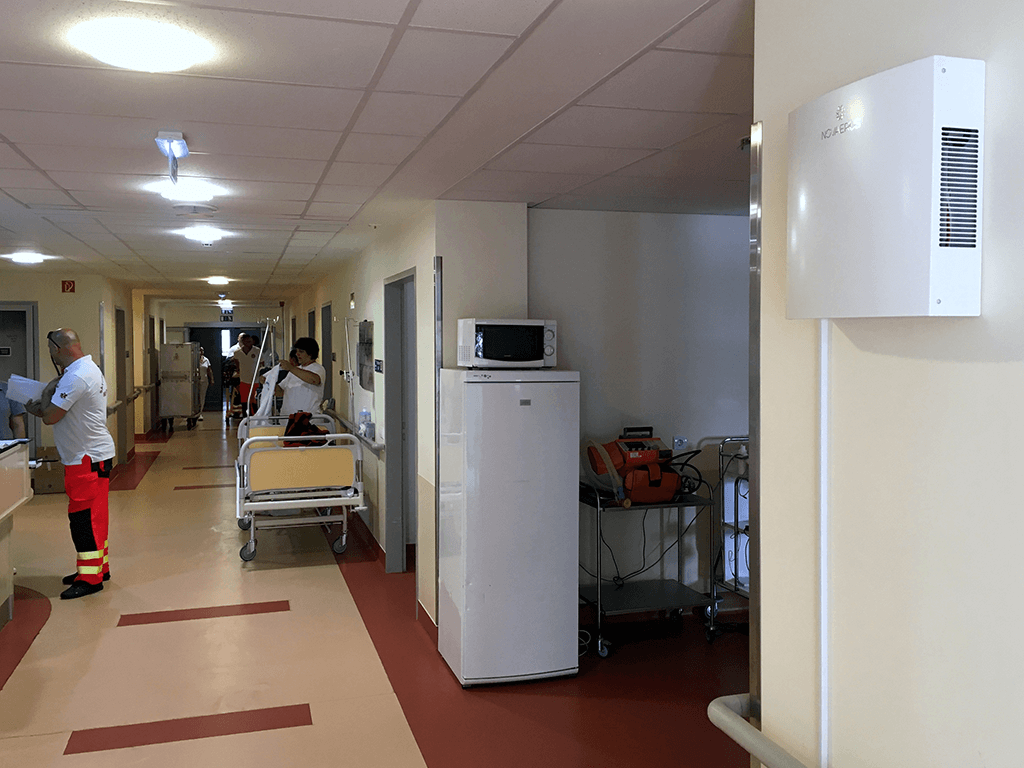 Novaerus plazmatechnológiás légtisztító a miskolci Borsod-Abaúj-Zemplén Megyei Központi Kórház szeptikus részlegén